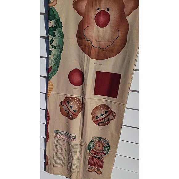Lot of 4 Door Panels Daisy Kingdom Santa Wreath Snowman Homespun Fabric Sewing - Picture 9 of 10